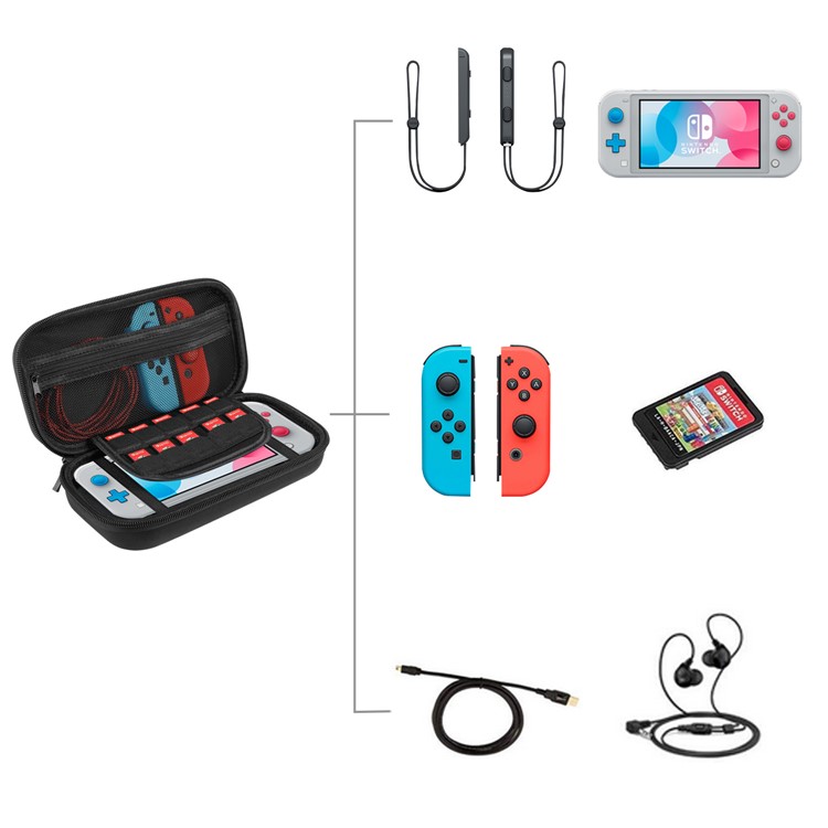 Bolsa De Almacenamiento Con Cremallera Portátil Rectangular Para Switch Lite-3