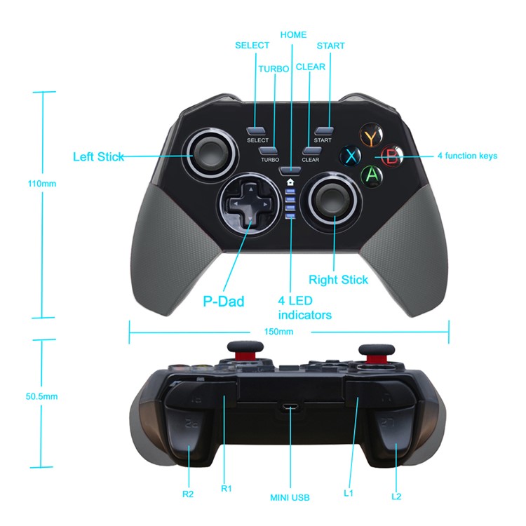 Para La Manzana Androide Dispositivo De Juego Inalámbrico Bluetooth-8