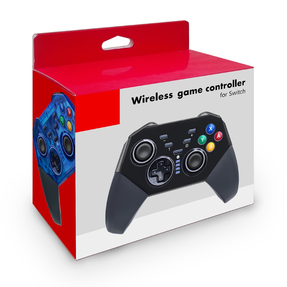 8579 Switch Pro Controller Bluetooth Wireless Bluetooth Gamepad Para La Consola De Conmutación Con Turbo Teclas De Molienda Y PC / Android - Negro