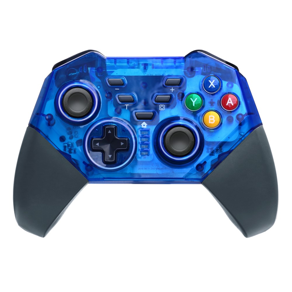 8579 Switch Pro Controller GamePad Bluetooth Sans Fil Pour La Console De Commutation Avec Des Touches Turbo Meulage Et PC / Android - Bleu-4