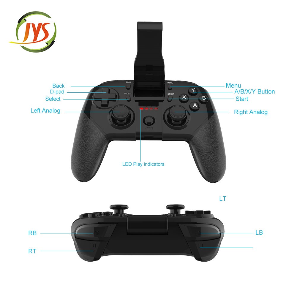 JYS SP101 Universal Bluetooth Gamepad Wireless Controller for iOS/Android Smartphone/Smart TV/TV Box-3