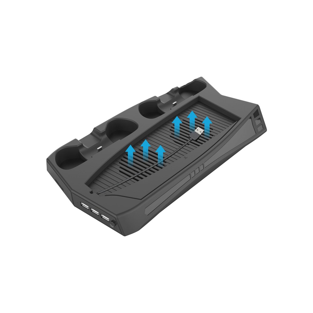 P5-010 Multi-function Charging Base Cooling Fan Bracket for PS5 DE/UHD Game Console - Black-1