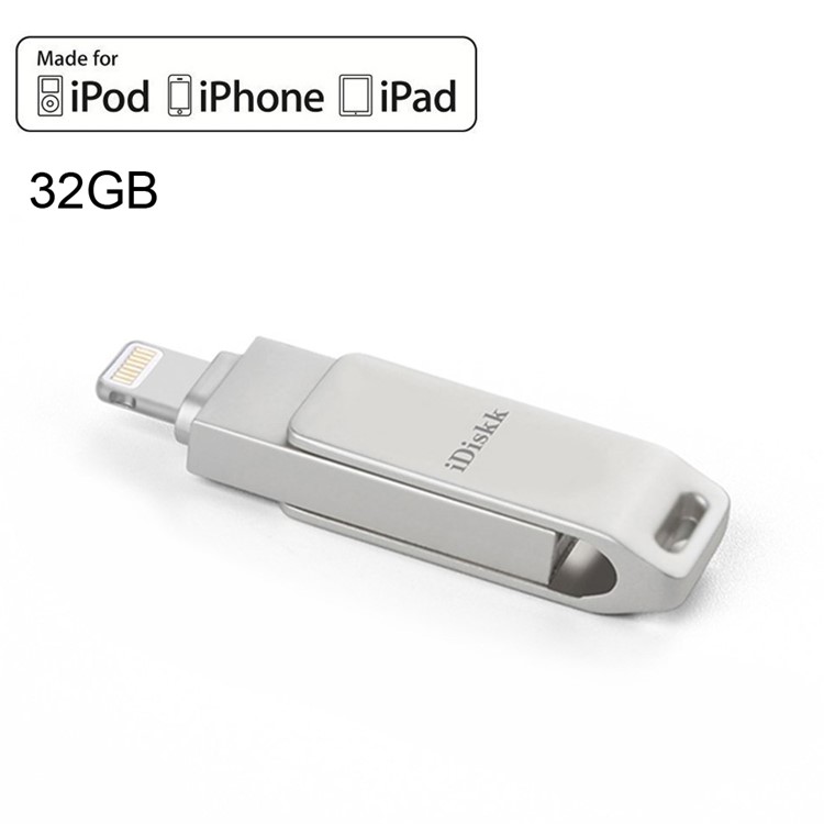 IDISKK 32GB MFI Lighnting 8pin & USB 2.0 Flash Drive for iPhone iPad Macbook PC etc-1