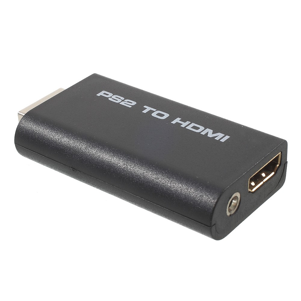 PS2 to HDMI Converter Adapter with 3.5mm Audio Output for HDTV HDMI Monitor - Black-6