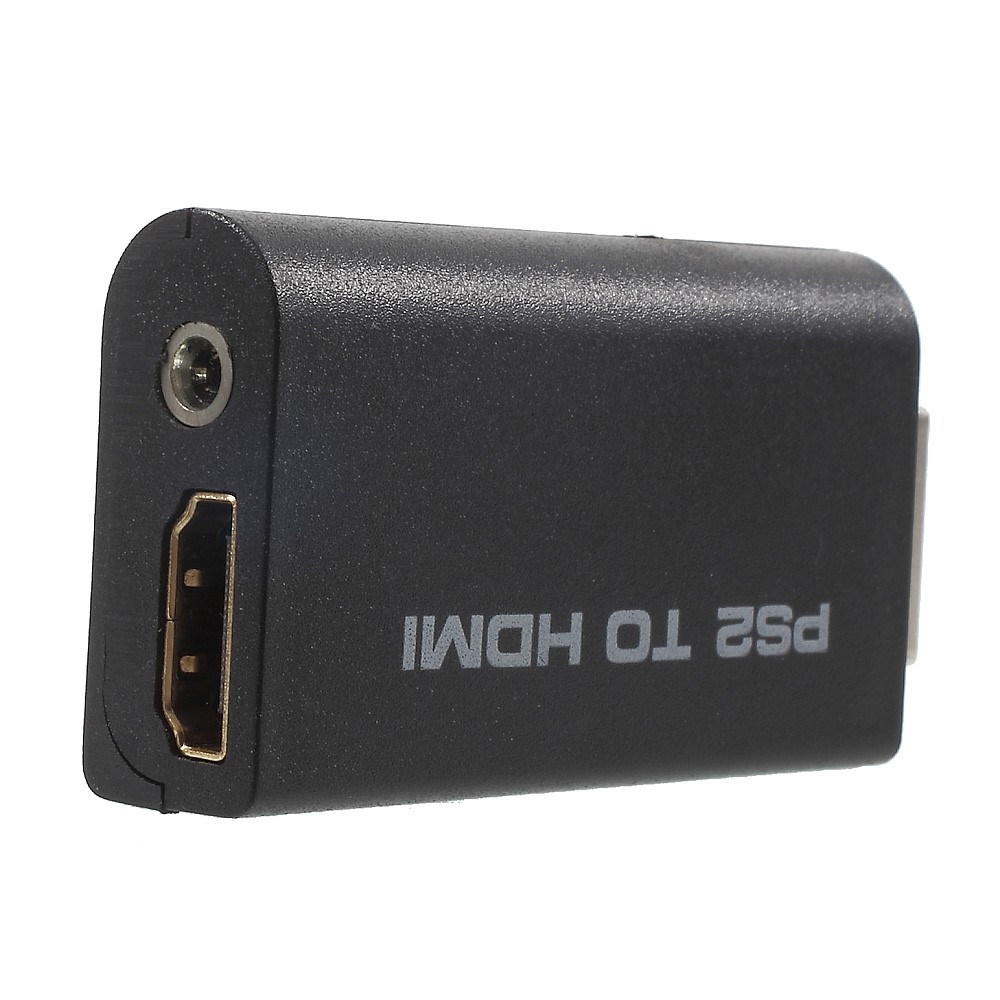 PS2 to HDMI Converter Adapter with 3.5mm Audio Output for HDTV HDMI Monitor - Black-7