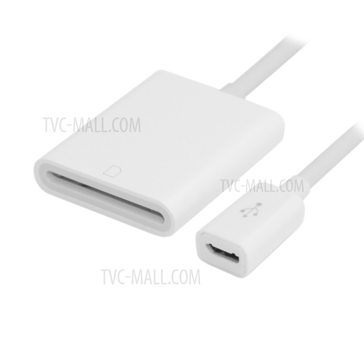 Micro USB 2.0 Female to SD SDXC Card Reader Adapter Cable - White-3
