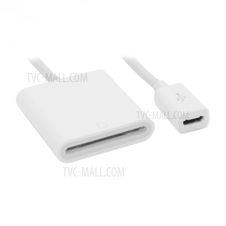 Micro USB 2.0 Female to SD SDXC Card Reader Adapter Cable - White-4