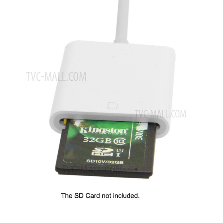Micro USB 2.0 Female to SD SDXC Card Reader Adapter Cable - White-9