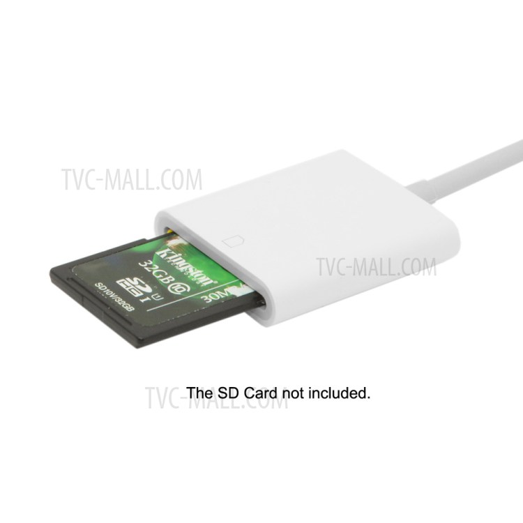 Standard USB 2.0 Female to SD SDXC Card Reader Adapter Cable - White-9