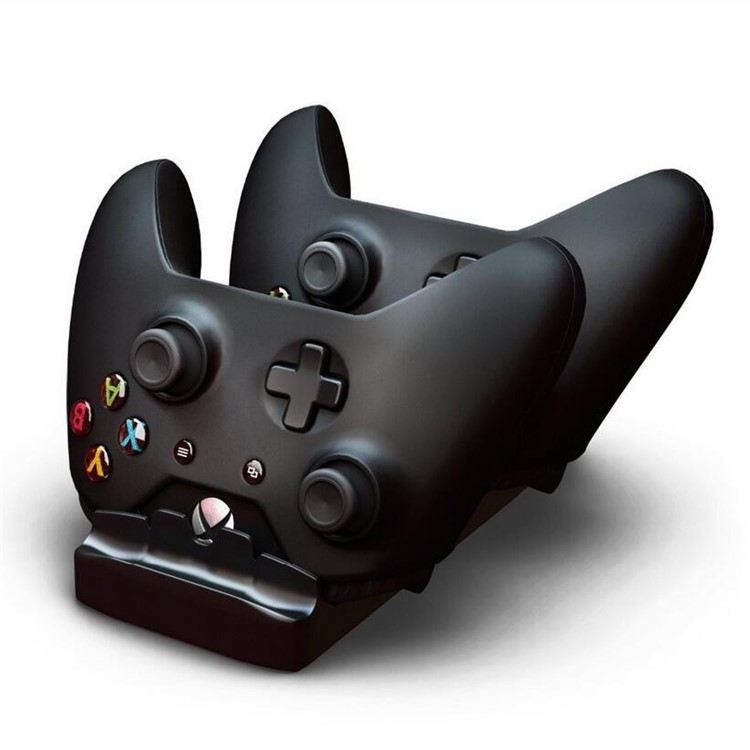 Dual Charger Dock Station + 2 Rechargeable Batteries for Microsoft Xbox One Wireless Controller - Black-11