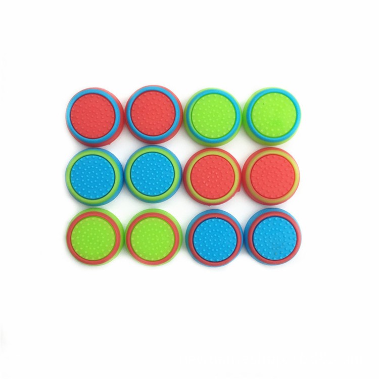 100pcs/lot Two-tone Anti-skid Silicone Rocker Button Cap for PS4/PS3/PS2/XBOX 360/XBOX ONE Gamepad-5