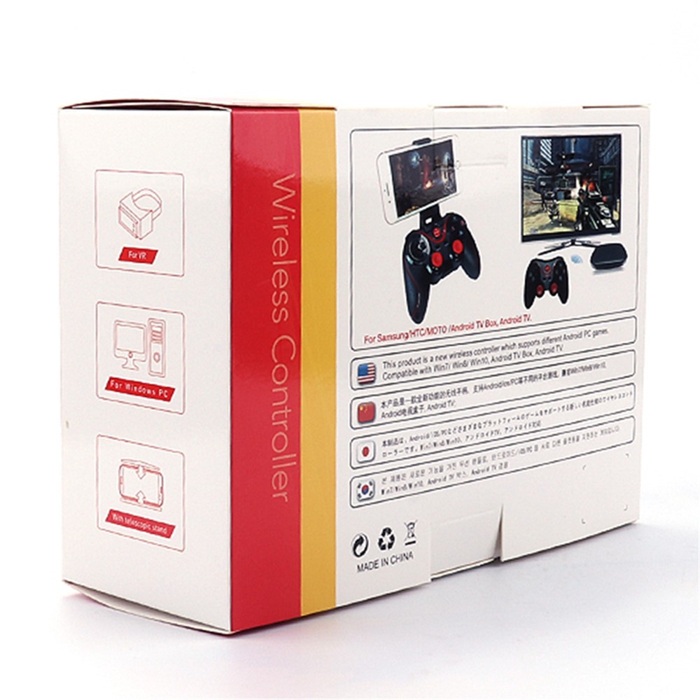 C8 Bluetooth Gamepad Controller without Bracket for Android iOS Smartphones Tablet Windows PCs - Black-13