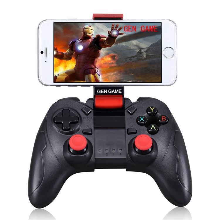 GEN GAME S6 Wireless Bluetooth Game Controller with Clip Holder for IOS Android Smartphone - Black-1