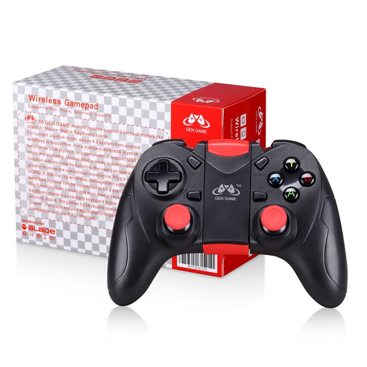 GEN GAME S6 Wireless Bluetooth Game Controller with Clip Holder for IOS Android Smartphone - Black-10