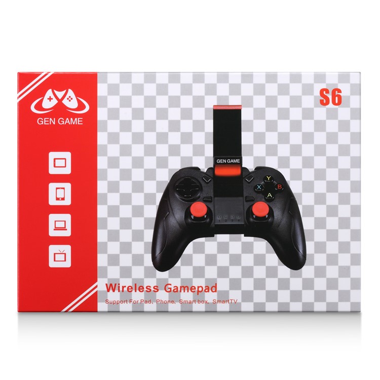 GEN GAME S6 Wireless Bluetooth Game Controller with Clip Holder for IOS Android Smartphone - Black-7