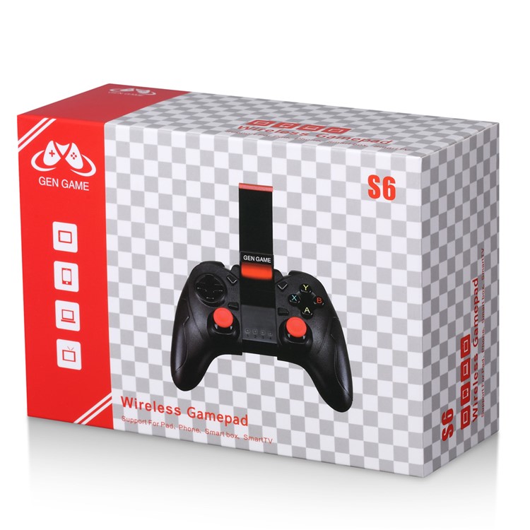 GEN GAME S6 Wireless Bluetooth Game Controller with Clip Holder for IOS Android Smartphone - Black-8