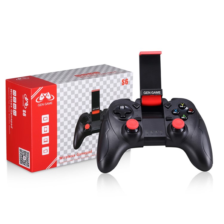 GEN GAME S6 Wireless Bluetooth Game Controller with Clip Holder for IOS Android Smartphone - Black-9