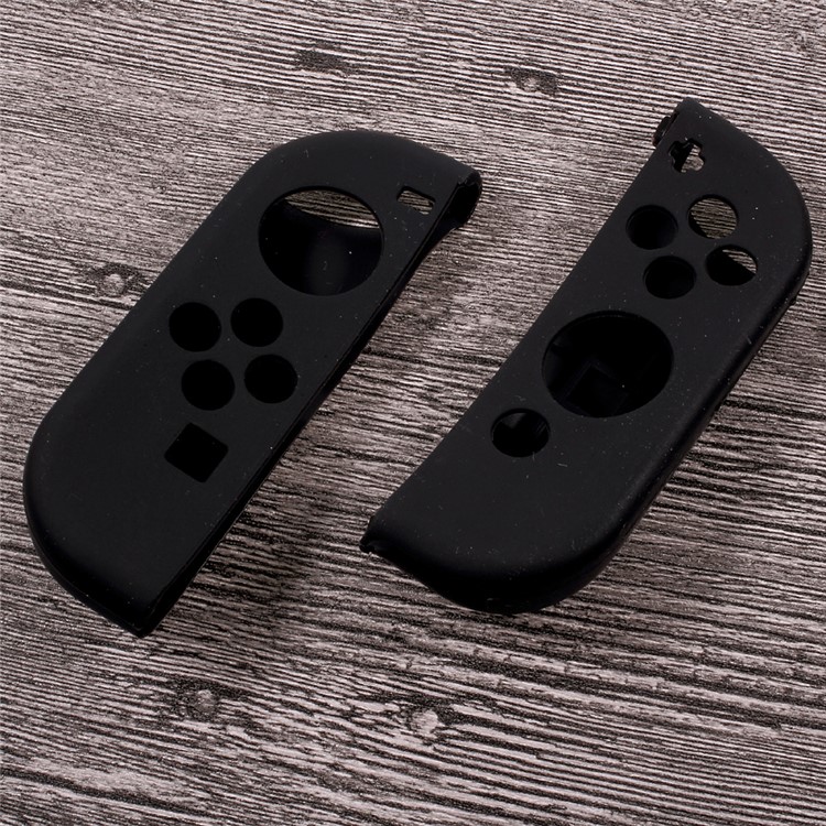 A Pair Soft Silicone Protector Cover for Nintendo Switch - Black-4