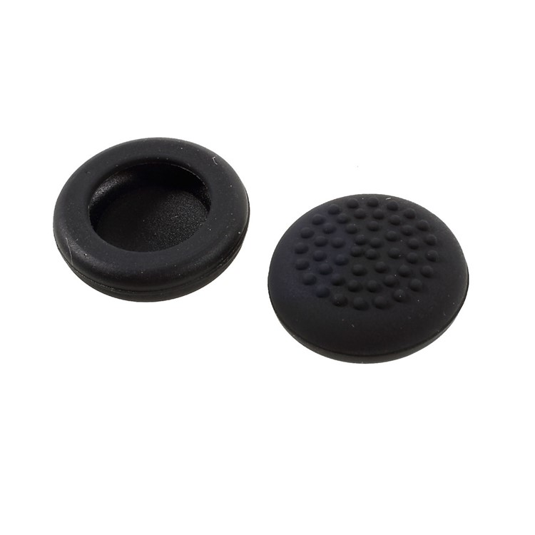 NS Accessories Anti-slip Silicone Thumbstick Caps (1 Pair) for Nintendo Switch Joy-con Controller - Black-2