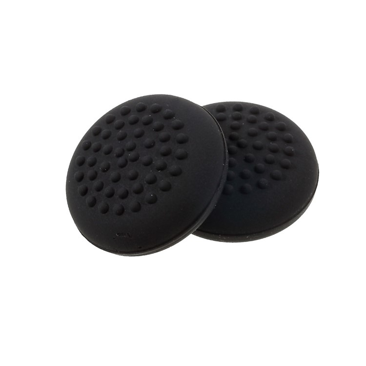 NS Accessories Anti-slip Silicone Thumbstick Caps (1 Pair) for Nintendo Switch Joy-con Controller - Black-3