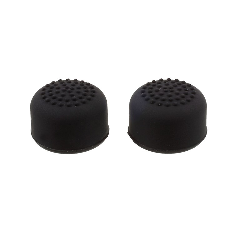 One Pair Anti-slip Silicone Heighten Thumbstick Caps for Nintendo Switch Joy-con Controller - Black-1