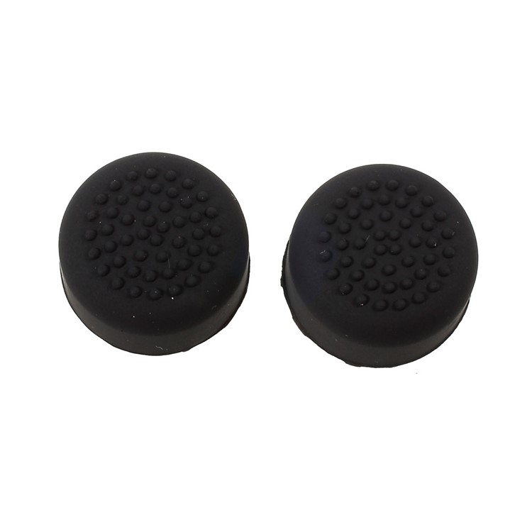 One Pair Anti-slip Silicone Heighten Thumbstick Caps for Nintendo Switch Joy-con Controller - Black-2