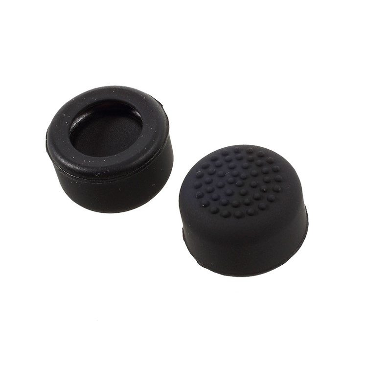 One Pair Anti-slip Silicone Heighten Thumbstick Caps for Nintendo Switch Joy-con Controller - Black-3