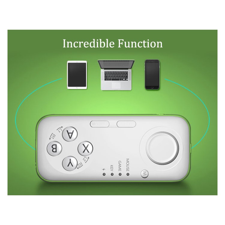 MOCUTE 039 Bluetooth Controller Gamepad Selfie Shutter Wireless Mouse Ebook Flip for iOS Android PC - Green-11