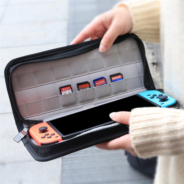 BUBM Portable Hard Carry Case with 14 Game Cartridge / Micro SD Card Holders for Nintendo Switch - Black-4