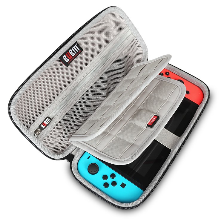 BUBM EVA Hard Carrying Case Zip Sleeve for Nintendo Switch Console & Accessories - Black-10