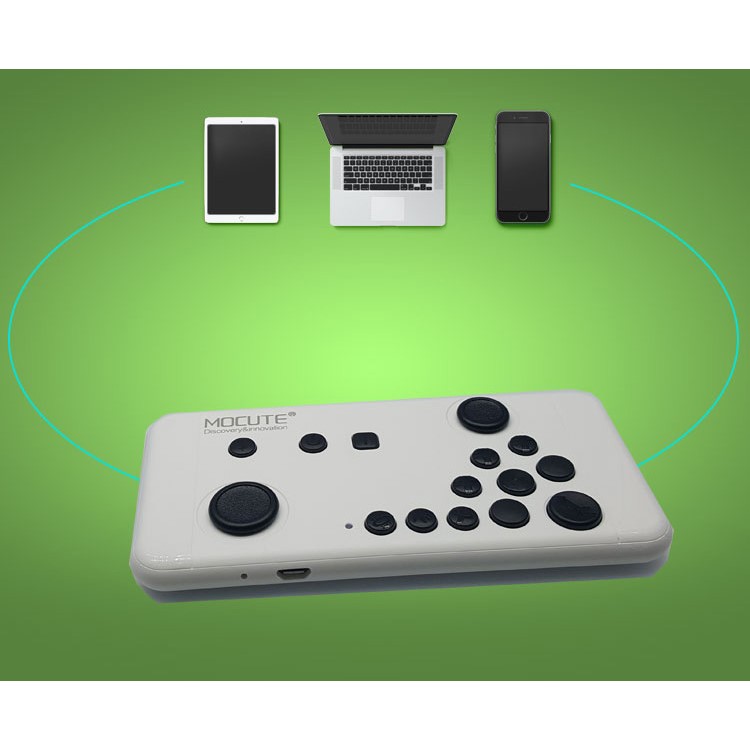 MOCUTE 055 Mobile Game Handheld Joystick Bluetooth Gamepad Console Support iOS and Android Windows - Red-5