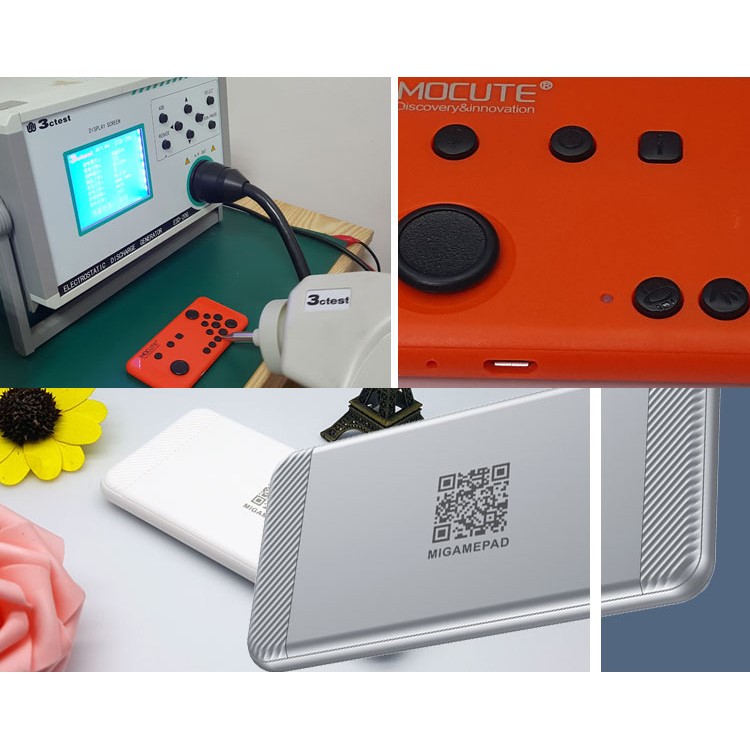 MOCUTE 055 Mobile Game Handheld Joystick Bluetooth Gamepad Console Support iOS and Android Windows - Red-8