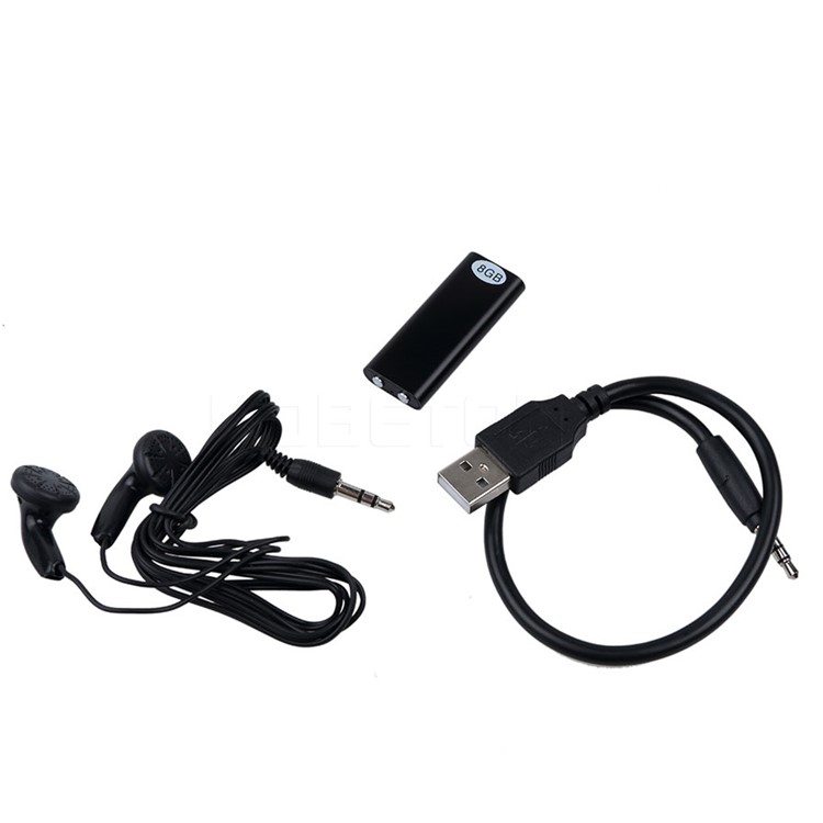 3-in-1 8GB Professional Mini Voice Recorder Digital Audio Dictaphone + MP3 Player + USB Flash Drive-6