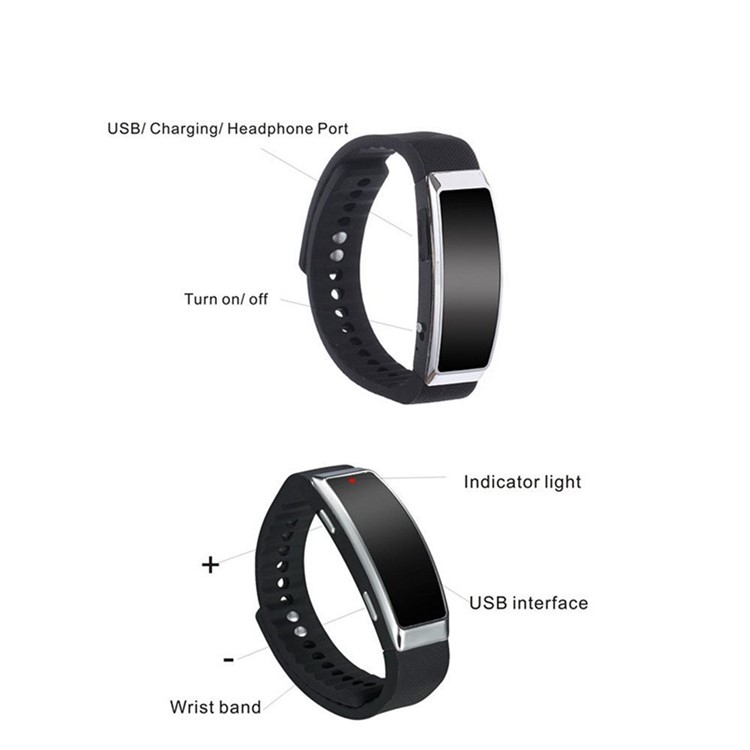 8GB Digital Voice Recorder Wristband & MP3 Music Player-10