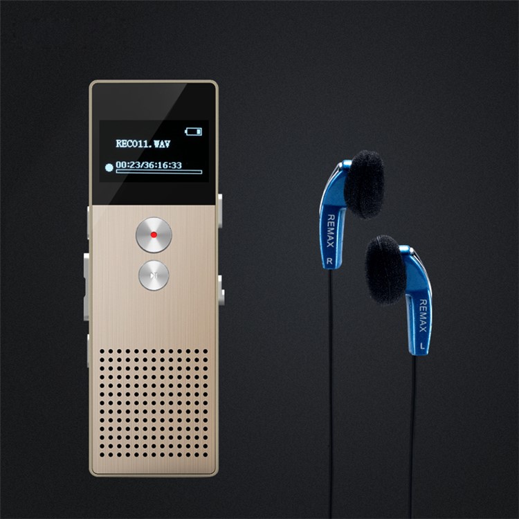REMAX RP1 8GB Digital Audio Voice Recorder MP3 Music Player (CE/RoHS) - Gold Color-3