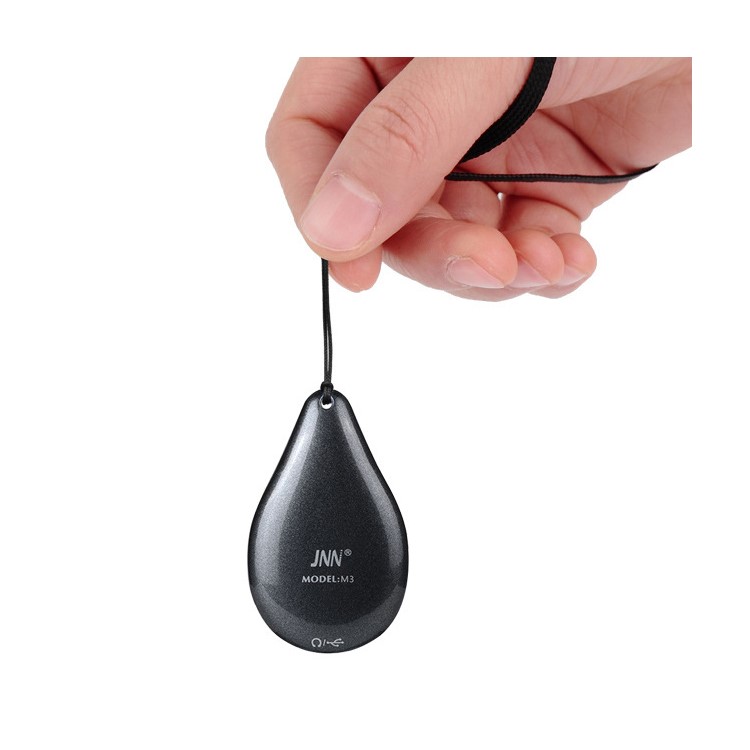 JNN M3 16G Fashion Pendant Miniature Recorder One Button To Record - Black-1