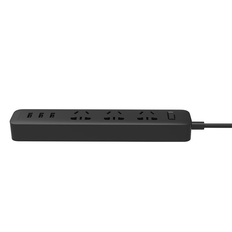 Xiaomi Smart Power Strip 3-USB-Port + 3 International Combination Power Jacks Plug Charger Adapter - CN Standard Plug/Black-3