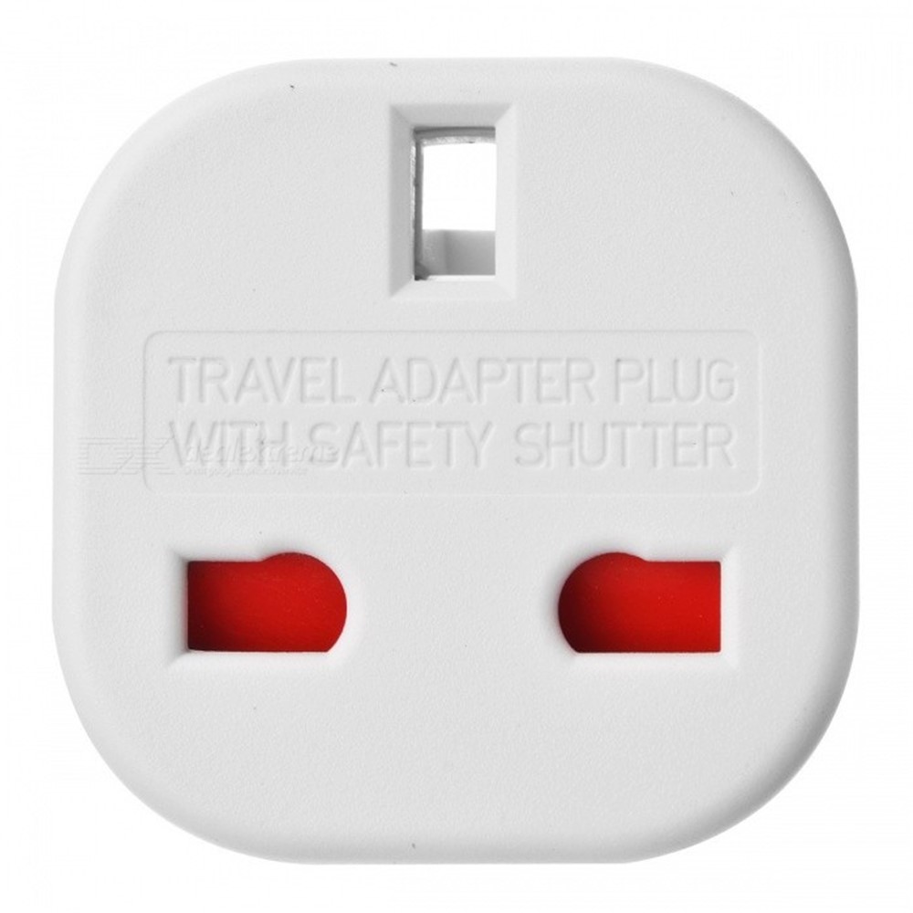 10Pcs/Set EU to UK AC Power Travel Adapter Plug Converter with Safety Shutter- White-4