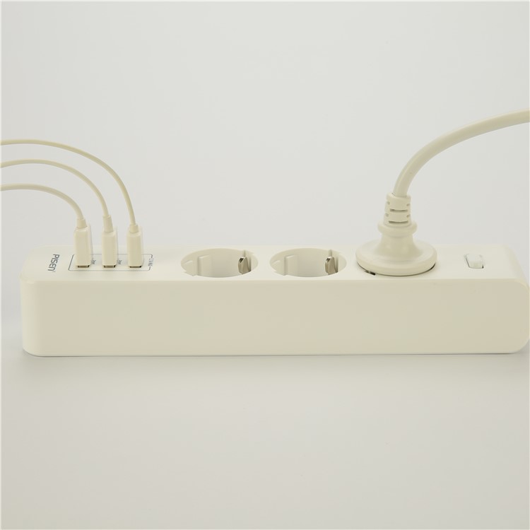 PISEN 303-EP Smart Power Strip with 3 Power Sockets + 3 USB Ports - EU Plug-17
