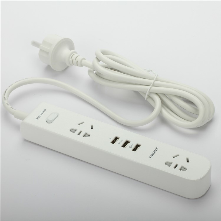 PISEN K-23 Smart Power Strip with 2 Power Sockets + 3 USB Ports - EU Plug-4