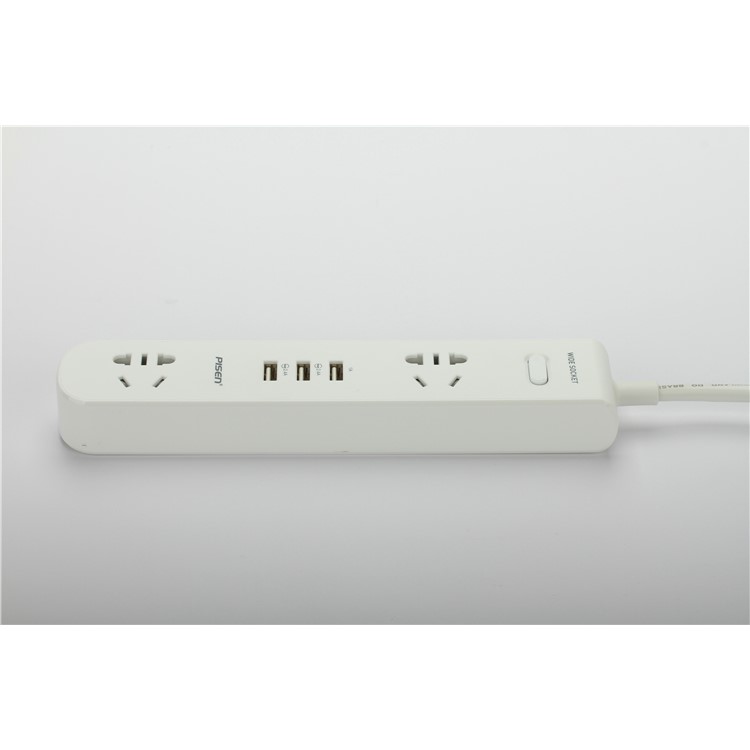 PISEN K-23 Smart Power Strip with 2 Power Sockets + 3 USB Ports - EU Plug-9