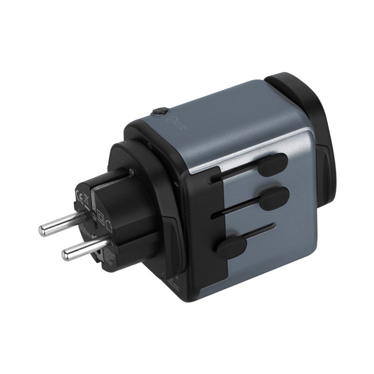 MOMAX Type-C PD Fast Charging + USB Output Multi-port Wall Charger for MacBook Pro etc. - Grey-1