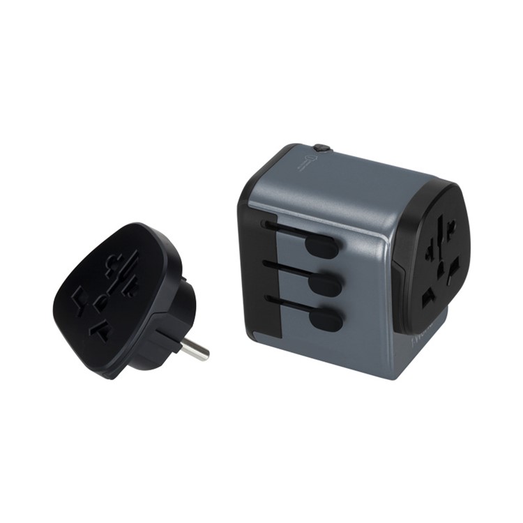 MOMAX Type-C PD Fast Charging + USB Output Multi-port Wall Charger for MacBook Pro etc. - Grey-10