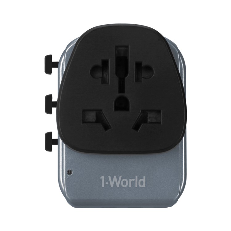 MOMAX Type-C PD Fast Charging + USB Output Multi-port Wall Charger for MacBook Pro etc. - Grey-5