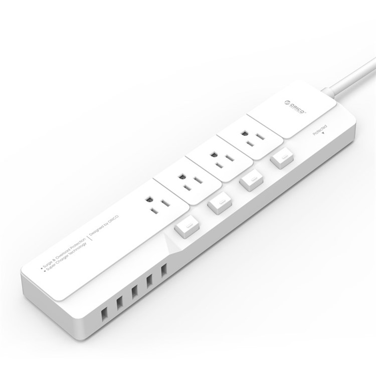 ORICO 4 AC Outlet Surge Protector with 5 USB Charging Port (OSJ-4A5U-5A-US)-2
