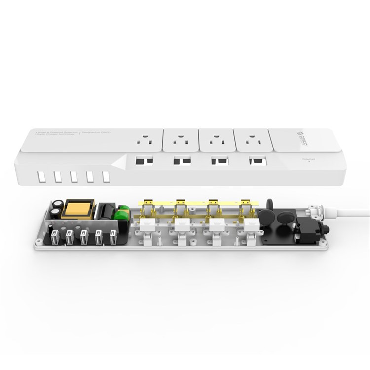 ORICO 4 AC Outlet Surge Protector with 5 USB Charging Port (OSJ-4A5U-5A-US)-4