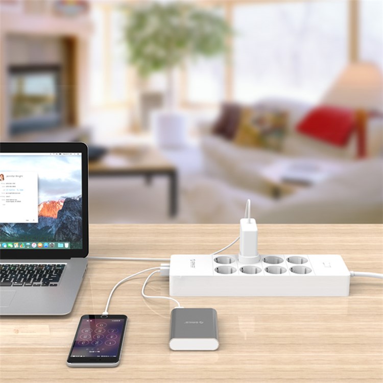 ORICO 8 AC Outlet Surge Protector with 5 USB Charging Port (HPC-8A5U-V1-EU)-4