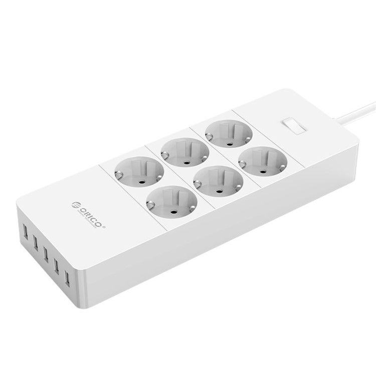 ORICO 6 Steckdose Überspannungsschutz Mit 5 USB-Ladeanschluss (hpc-6a5u-v1-eu)-3