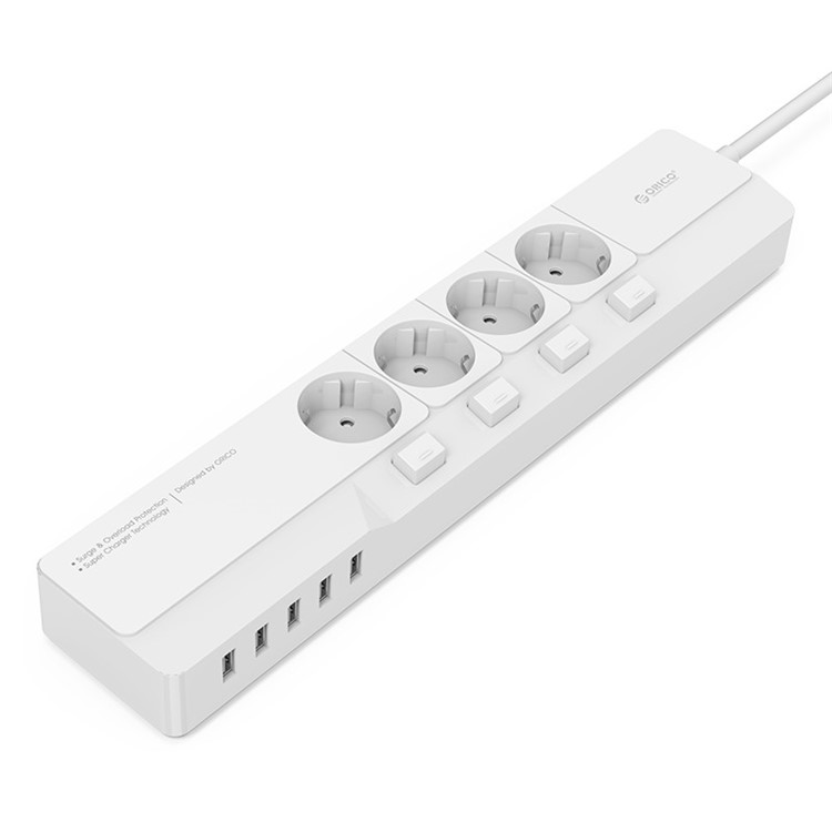 ORICO 4 AC Outlet 5 USB Port Surge Protector (OSJ-4A5U-EU)-2