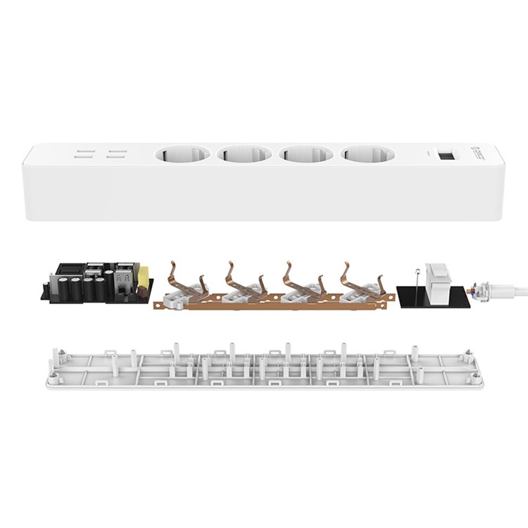 ORICO 4 AC Outlets Surge Protector with 4 USB Chargign Ports (OSC-4A4U-EU-WH) - EU Plug-5
